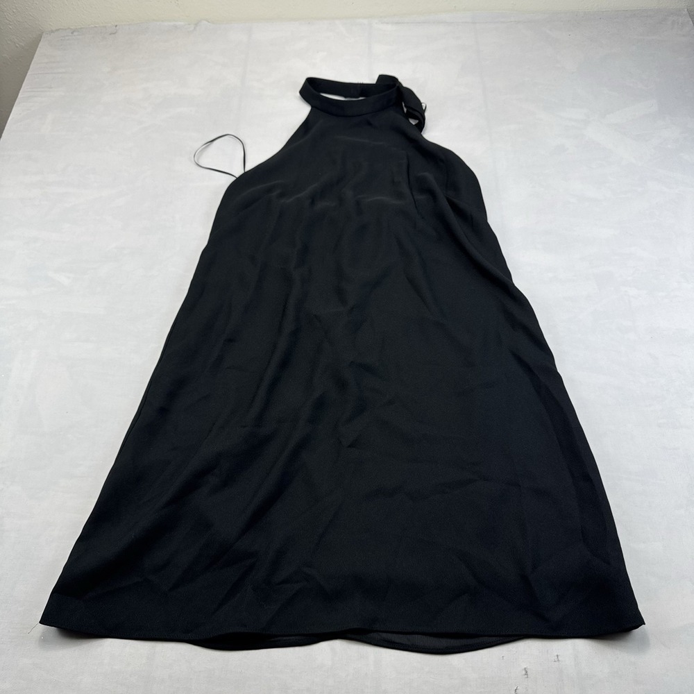 Nicole Miller New York Black Halter Midi Dress Women's Size 8 NWT
